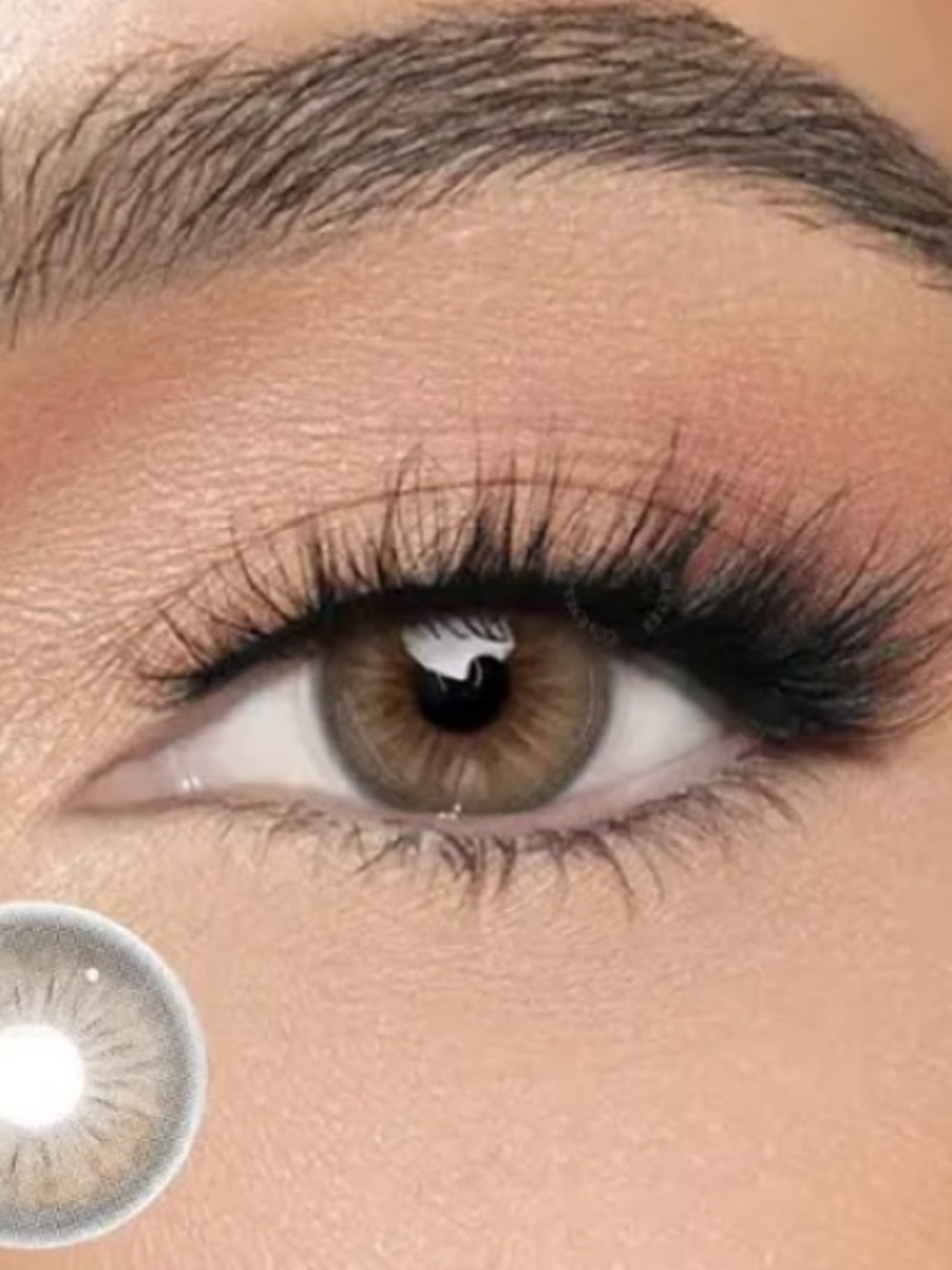Brown Cosmetic Contact Lenses with Natural Enhancement